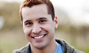 Young man with healthy smile