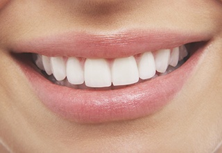 Closeup of healthy teeth and gums