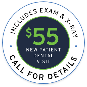 $55 New Patient Special stamp