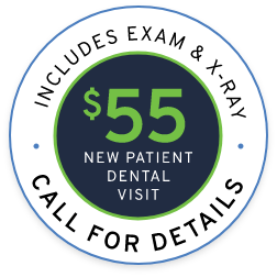 $55 New Patient Special stamp